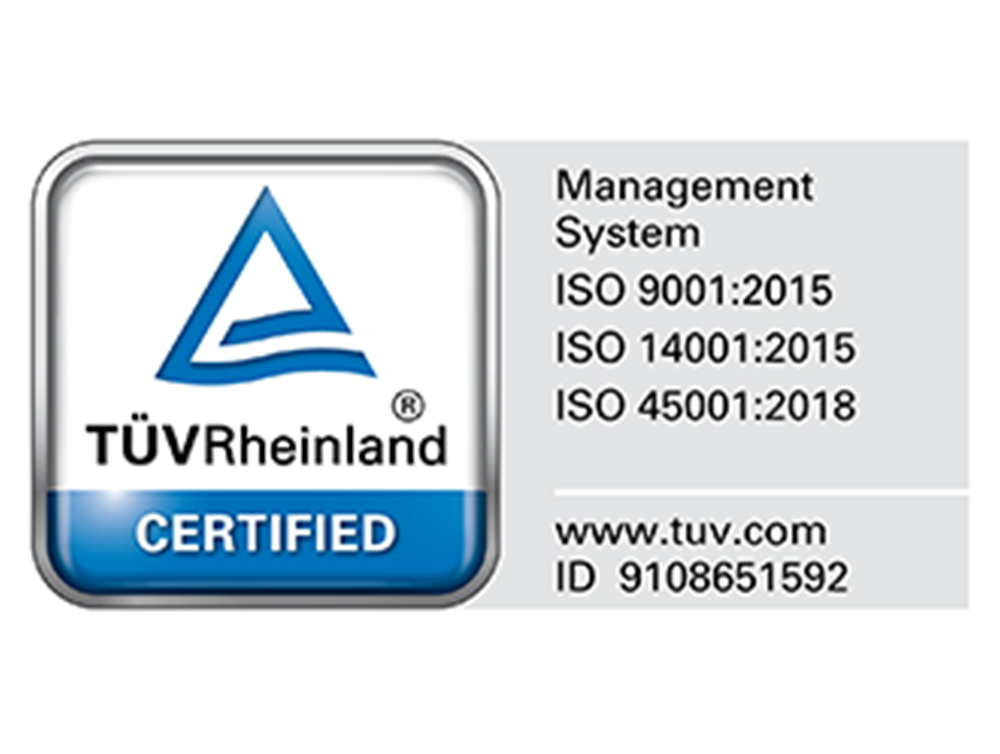 TÜV Rheinland certified management system